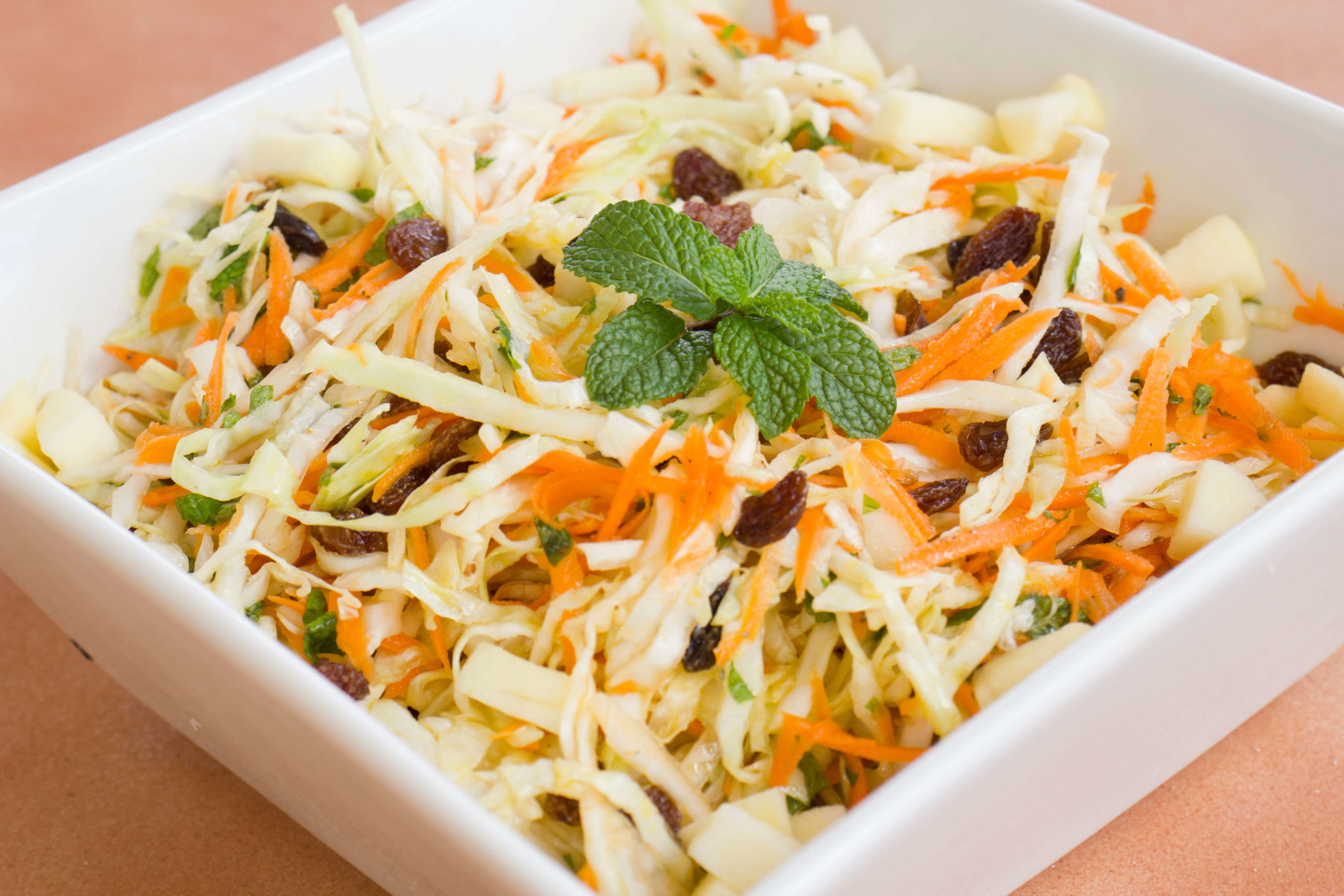 Coleslaw with cardamom and mint
