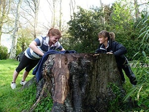 exercising outdoors