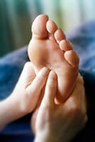 Foot massage at Azul Retreats