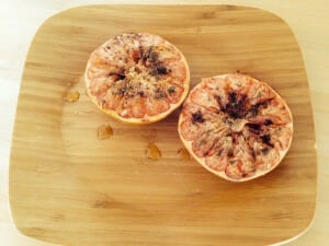 Baked Grapefruits with Honey, Ginger, and Cardamom