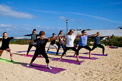 Beach yoga