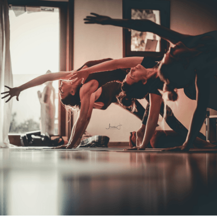 Wild thing pose during a Jivamukti flow at Surya Yoga Retreat