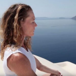 Teacher Andrea Everingham at Santorini Yoga Retreat