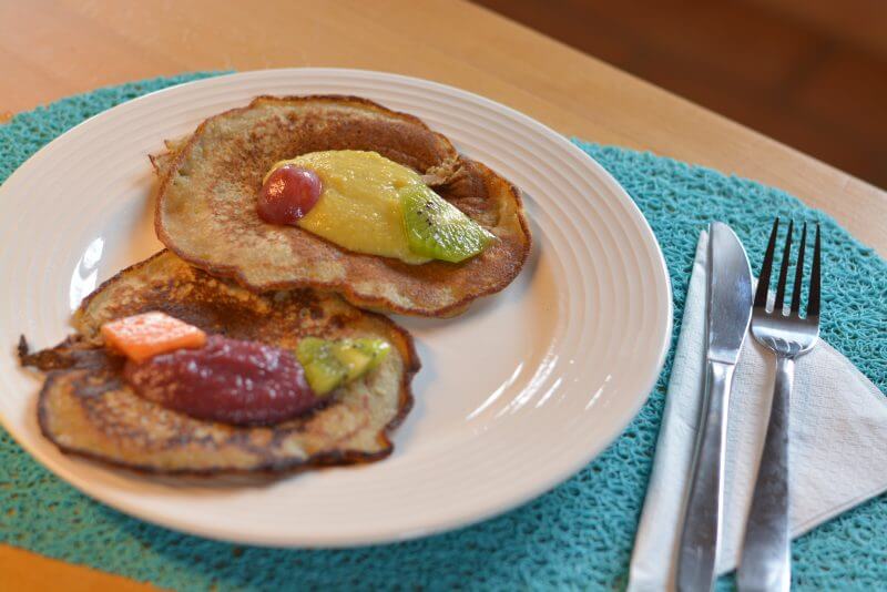 Gluten free pancake recipe by Azulfit