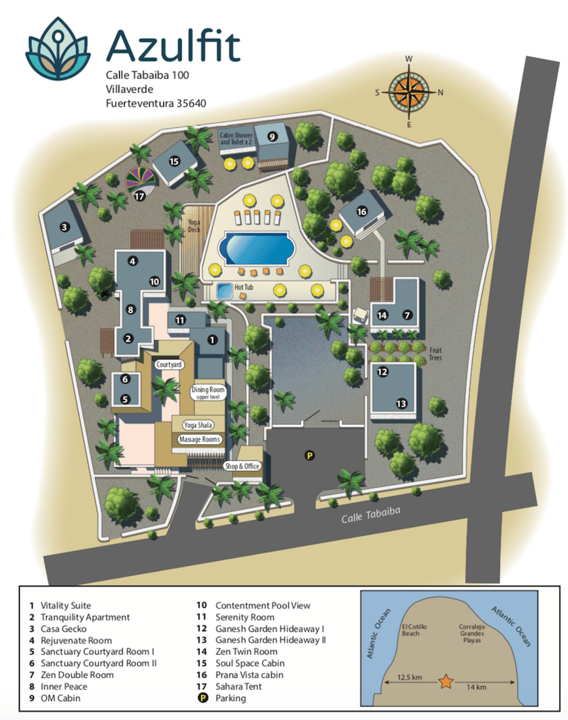 Surya Retreat Site Map